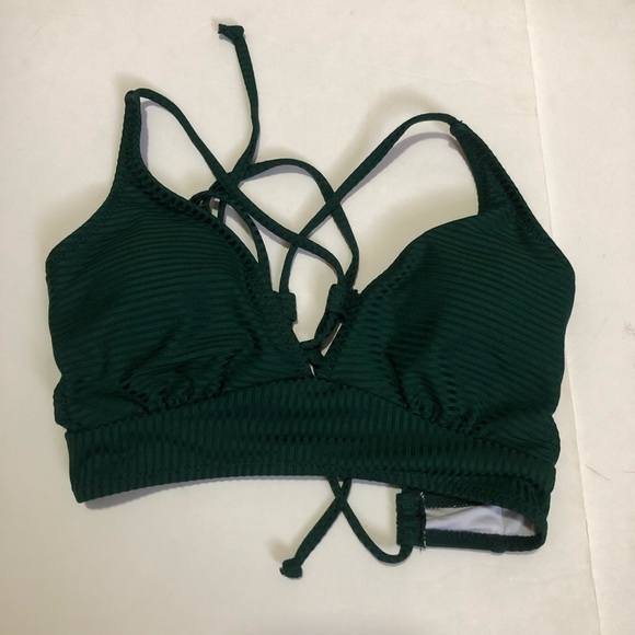 CUPSHE Green and Leaf Print Lace Up Bikini Set - Picture 7 of 8
